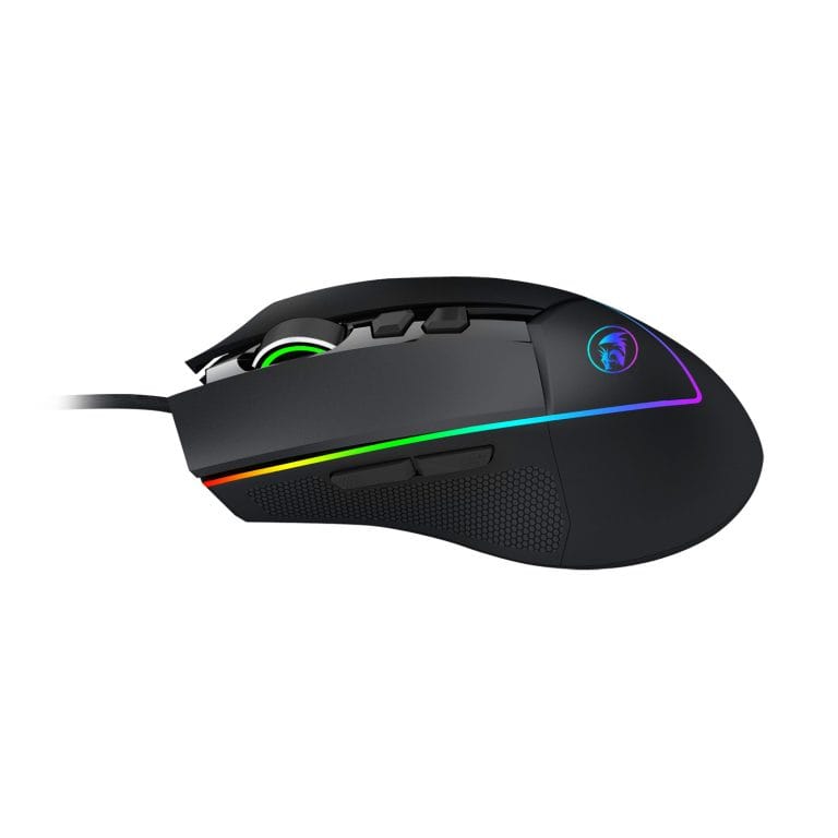 Redragon M909 Emperor RGB Gaming Mouse | 12400 DPI · Pixart 3327 | 220 IPS · 30G | 7 Programmable Buttons | 1000 Hz | RGB Chroma · 7 Modes | Onboard Memory · 5 Profiles | Wired | Black