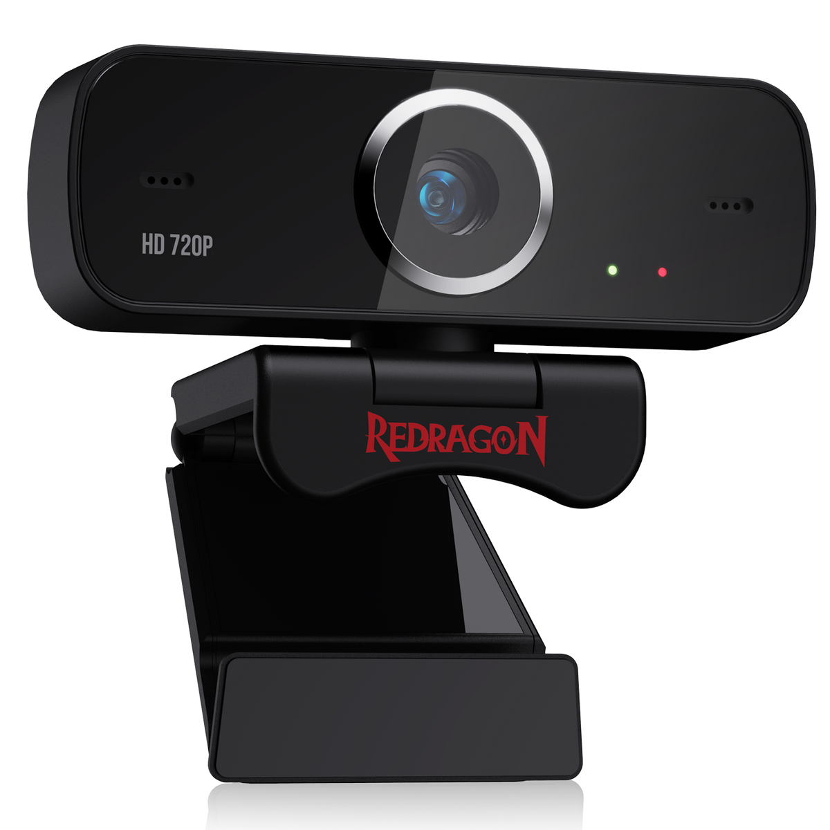 Redragon GW600 720p Webcam | 720p HD | Fix-Focus with Light Correction | Dual MEMS Stereo Microphones | USB 2.0 Plug & Play | 360-Degree Horizontal / 90-Degree Vertical Rotation | Rotatable Clip Mount | Windows & Mac
