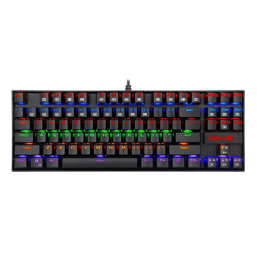 Redragon K552 Kumara Mechanical Gaming Keyboard | 87 Keys · TKL | Outemu Brown Switches | RGB · 19 Lighting Modes | Doub