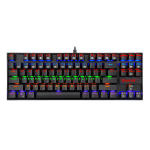 Redragon K552 Kumara TKL Mechanical Gaming Keyboard | 87 Keys | Outemu Red Linear Switches (40g, 2.0mm, 50M) | Hot-Swappable | Rainbow LED · 19 Modes | Metal-Alloy & ABS | 100% Anti-Ghosting | Splash-Proof | 0.88 kg