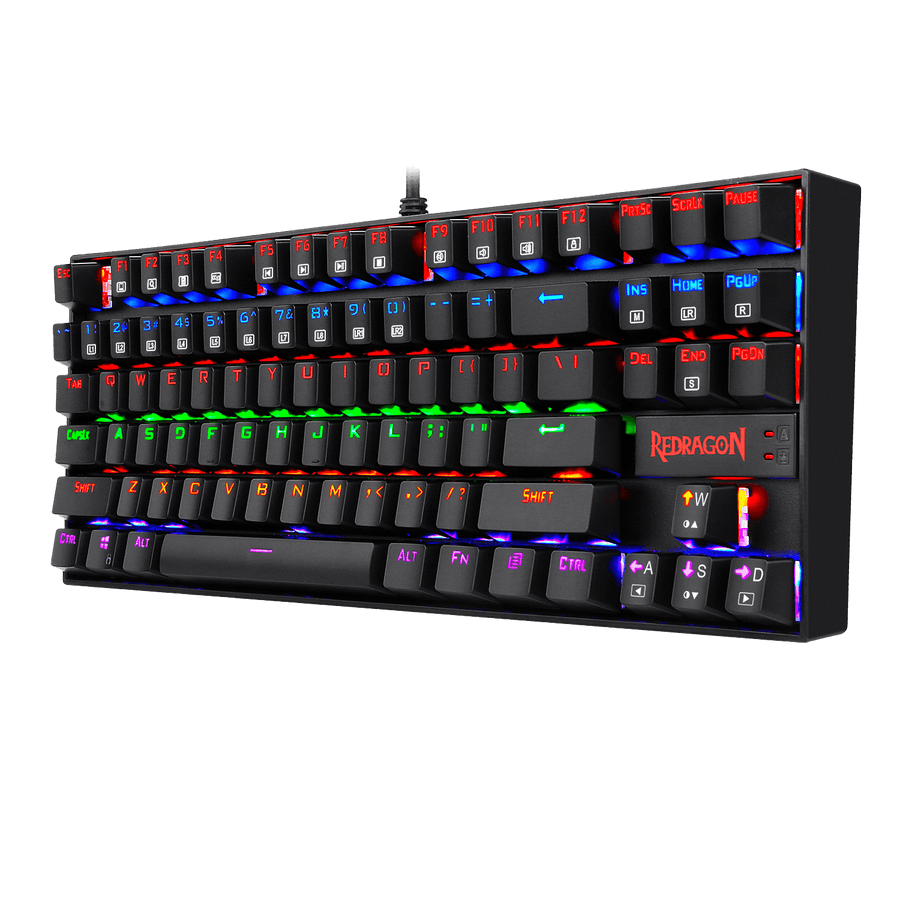Redragon K552 Kumara Mechanical Gaming Keyboard | 87 Keys · TKL | Outemu Brown Switches | RGB · 19 Lighting Modes | Doub