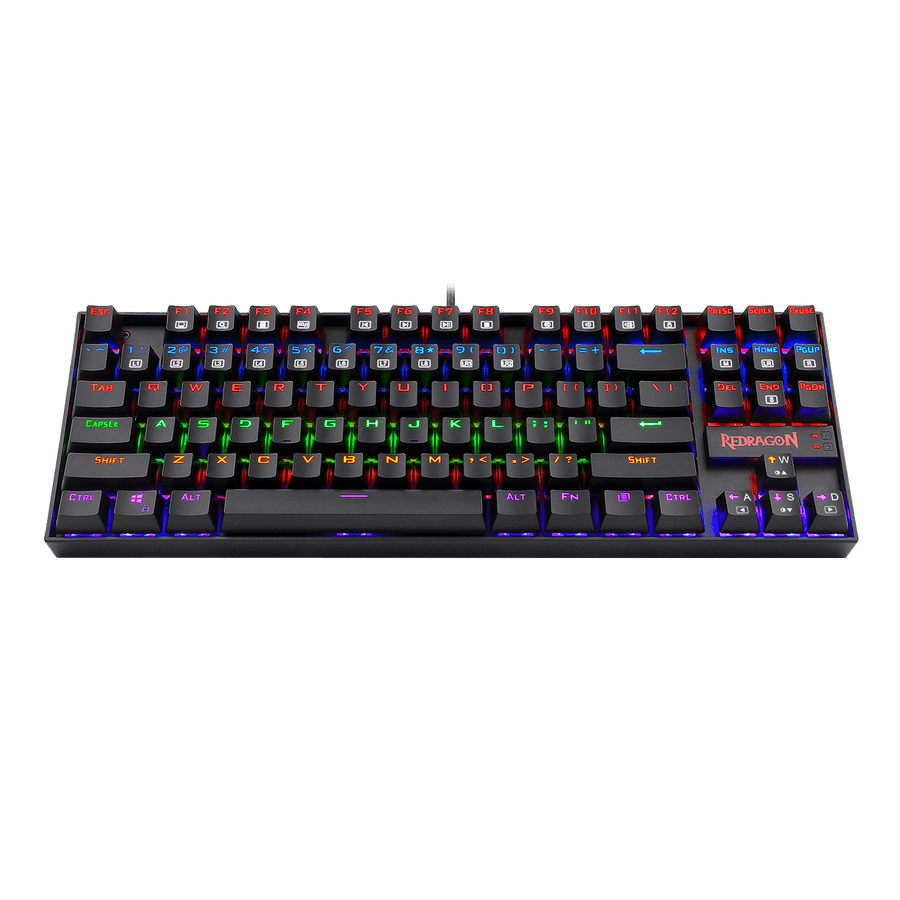 Redragon K552 Kumara Mechanical Gaming Keyboard | 87 Keys · TKL | Outemu Brown Switches | RGB · 19 Lighting Modes | Doub