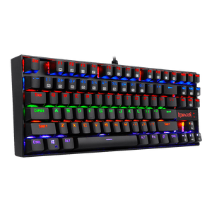 Redragon K552 Kumara TKL Mechanical Gaming Keyboard | 87 Keys | Outemu Red Linear Switches (40g, 2.0mm, 50M) | Hot-Swappable | Rainbow LED · 19 Modes | Metal-Alloy & ABS | 100% Anti-Ghosting | Splash-Proof | 0.88 kg
