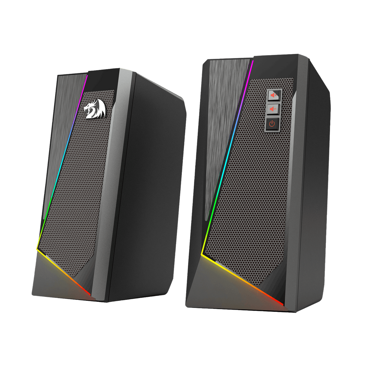 Redragon Anvil GS520 RGB Desktop Speakers | 2.0 Stereo · 2 × 3 W RMS | 2 inch Drivers | 160 Hz–20 kHz | USB + 3.5 mm | 6 RGB Modes