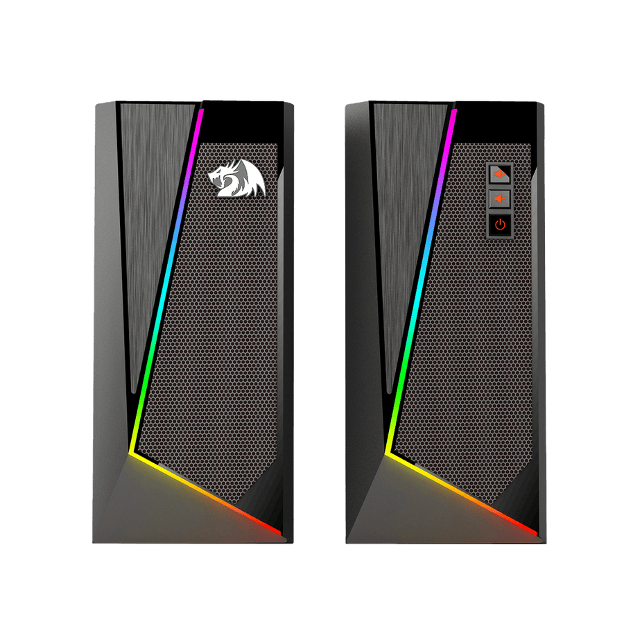 Redragon Anvil GS520 RGB Desktop Speakers | 2.0 Stereo · 2 × 3 W RMS | 2 inch Drivers | 160 Hz–20 kHz | USB + 3.5 mm | 6