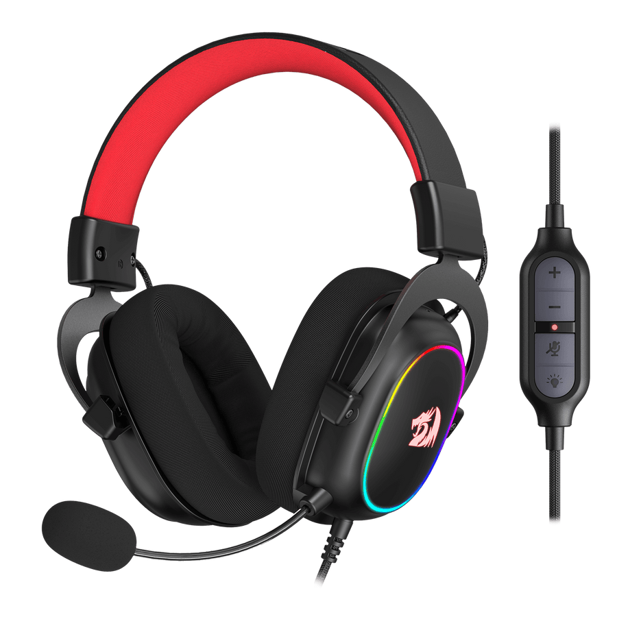Redragon H510 Zeus-X RGB Wired Gaming Headset | 7.1 Surround Sound | 53mm Drivers | 50Hz-20kHz | 64Ω | USB Braided Cable