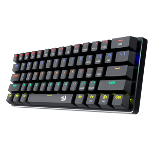 Redragon K613 Jax Mechanical Gaming Keyboard | 61 Keys · 60% Layout | Blue Switches | Rainbow LED · 18 Modes | Detachable USB-A to USB-C Cable | Anti-Ghosting · N-Key Rollover | Black