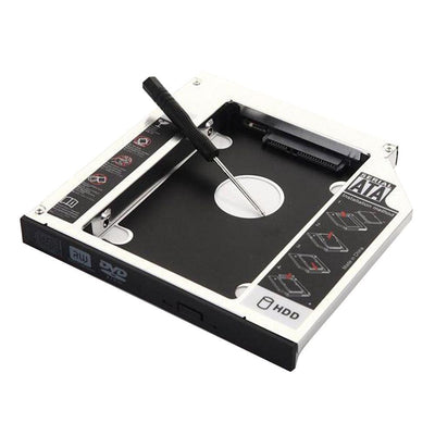 12.7 mm SATA Hard Drive Caddy | 2nd HDD / SSD Optical Bay Adapter | For 2.5-Inch Drives | Laptop DVD-ROM Bay | Brand New