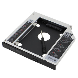 12.7 mm SATA Hard Drive Caddy | 2nd HDD / SSD Optical Bay Adapter | For 2.5-Inch Drives | Laptop DVD-ROM Bay | Brand New
