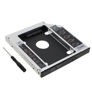12.7 mm SATA Hard Drive Caddy | 2nd HDD / SSD Optical Bay Adapter | For 2.5-Inch Drives | Laptop DVD-ROM Bay | Brand New