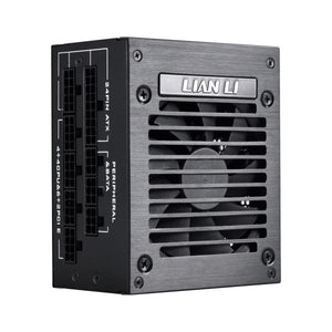 Lian Li SP750 | 750W 80+ Gold SFX Form Factor Power Supply | Fully Modular | Brushed Aluminum Housing | 92mm Hydraulic Bearing Fan | Zero RPM Mode | Japanese Capacitors | Braided Cables | Perfect for SFF / ITX / Mini-ITX Builds