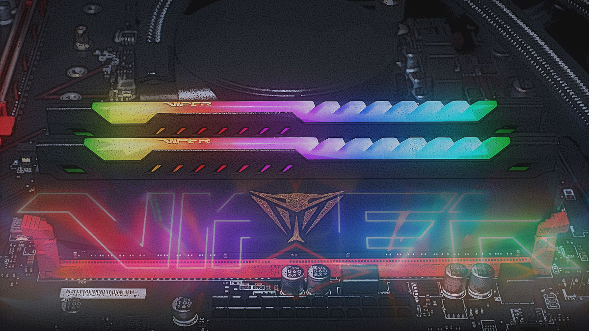 Patriot Viper Steel RGB PVSR416G320C6K 16GB (2 x 8GB) DDR4 Desktop Memory Kit | DDR4-3200 MT/s · PC4-25600 | CL16 · 16-20-20-40 · 1.35V | XMP 2.0 · Non-ECC 288-Pin UDIMM | RGB · Aluminium Heat Spreader | Black