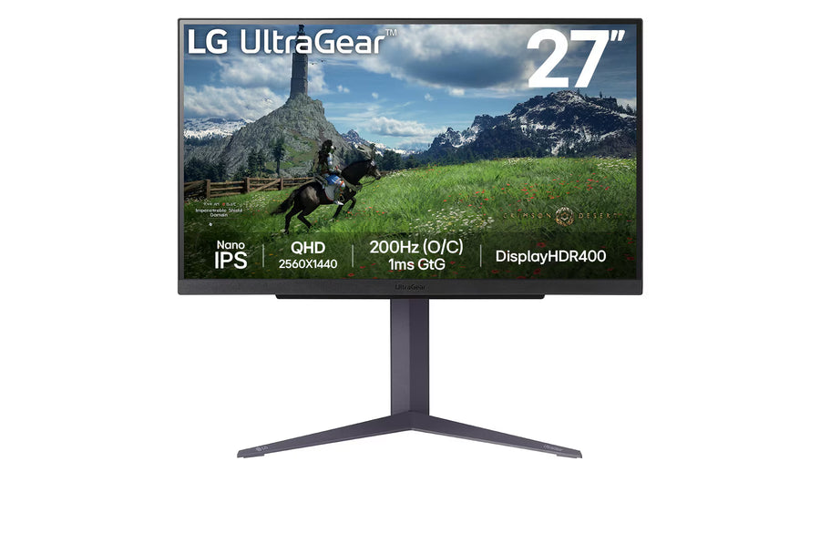 LG UltraGear 27GS85Q-B | 27" QHD Nano IPS Gaming Monitor | 180Hz (OC 200Hz) | 1ms | HDR400