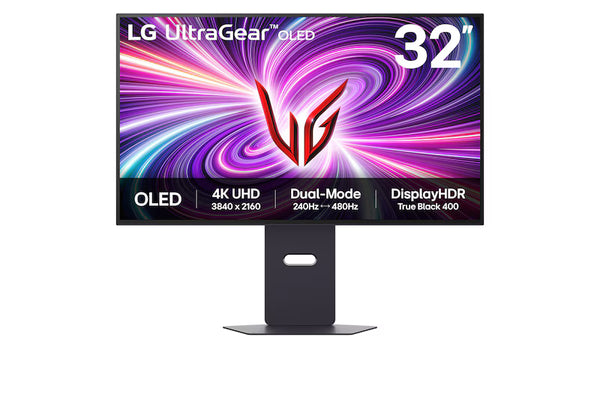 LG Electronics 32GS95UV-W.AEU UltraGear 4K UHD Gaming Monitor 32", 3840 x 2160, 16:9, 0.03ms GtG, 480 Hz, DCI-P3, HDR10, NVIDIA G-SYNC Compatible, ...