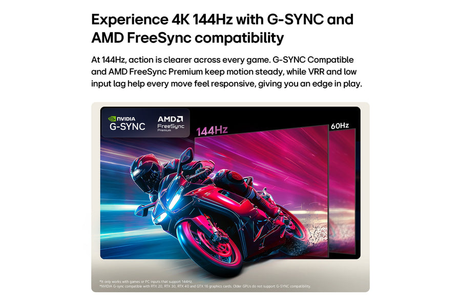 LG OLED B6 gaming 144Hz VRR G-Sync FreeSync