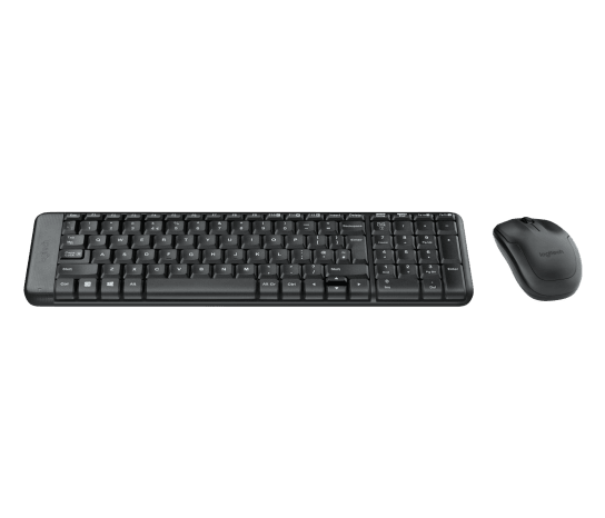 Logitech MK220 Compact Wireless Keyboard and Mouse Combo | Advanced 2.4GHz Wireless · USB Receiver · 10 m Range | Compac