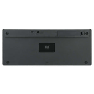 Manhattan 180559 Ultra Slim Dual-Mode Wireless Keyboard | Bluetooth 3.0 + 2.4 GHz | 78 Low-Profile Scissor Keys | Pairs Up to 3 Devices | Up to 1.5 Years Battery | Dark Gray · Black