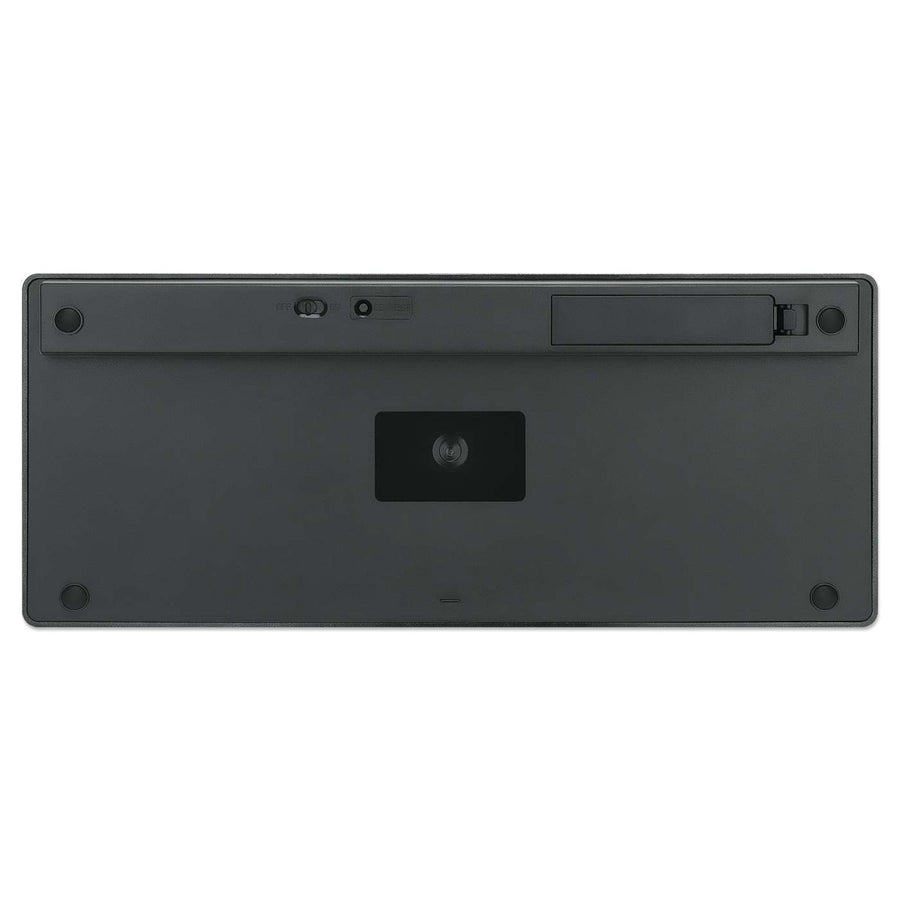Manhattan 180559 Ultra Slim Dual-Mode Wireless Keyboard | Bluetooth 3.0 + 2.4 GHz | 78 Low-Profile Scissor Keys | Pairs 