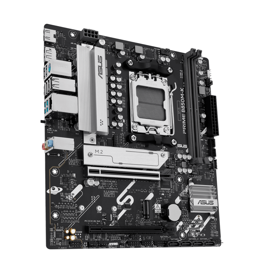 ASUS PRIME B850M-K Micro-ATX Gaming Motherboard | AMD B850 · Socket AM5 | DDR5 2 DIMM · up to 128GB · 8200+ MT/s OC | PC
