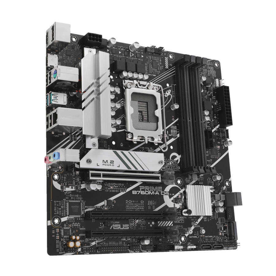 ASUS PRIME B760M-A D4-CSM Intel B760 Micro-ATX Motherboard | LGA1700 · Core 14th/13th/12th Gen | 4× DDR4 · 128GB · 5333 
