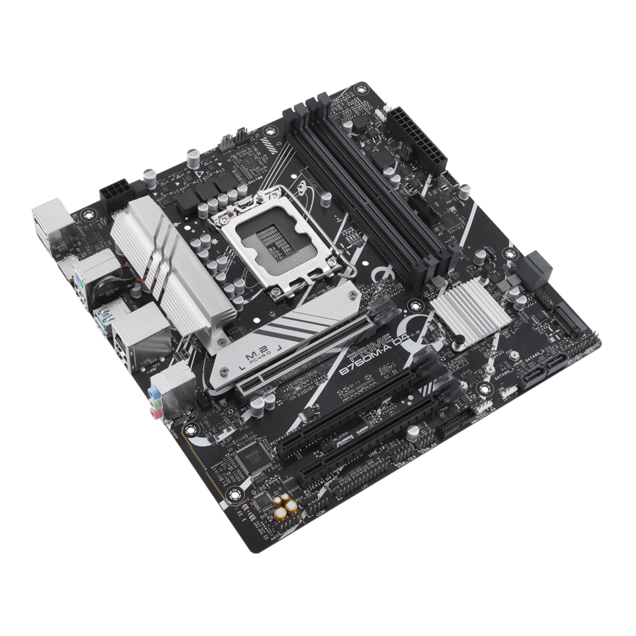 ASUS PRIME B760M-A D4-CSM Intel B760 Micro-ATX Motherboard | LGA1700 · Core 14th/13th/12th Gen | 4× DDR4 · 128GB · 5333 