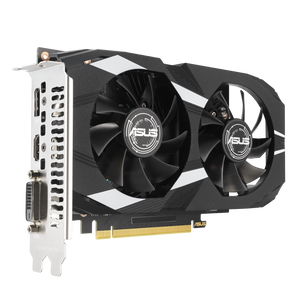 ASUS Dual GeForce RTX 3050 OC Edition 6GB GDDR6 Graphics Card | 2304 CUDA Cores · 1537 MHz OC Boost | 6GB GDDR6 · 96-bit · 14 Gbps | PCIe 4.0 · No Power Connector · 450W PSU | Black