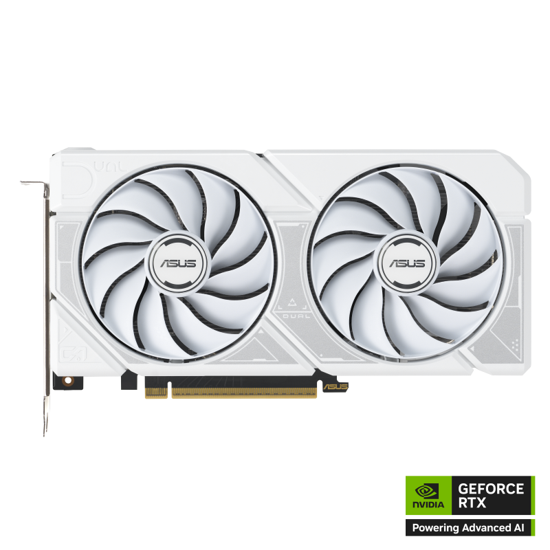 ASUS Dual GeForce RTX 5060 Ti OC Edition 16GB Graphics Card | 16GB GDDR7 · 128-bit · 28 Gbps | PCIe 5.0 · 4608 CUDA Cores · 2632 MHz OC Mode | HDMI 2.1b · 3× DisplayPort 2.1b | White