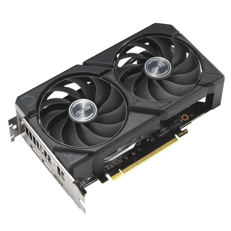 ASUS Dual Radeon RX 9060 XT 16GB GDDR6 Graphics Card | 2048 Stream Processors · up to 3250 MHz Boost | 16GB GDDR6 · 20 Gbps · 128-bit | PCIe 5.0 · HDMI 2.1b · 2x DisplayPort 2.1a | Black