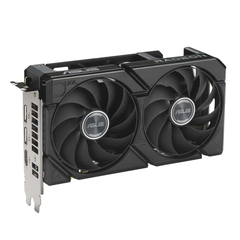 ASUS Dual Radeon RX 9060 XT 16GB GDDR6 Graphics Card | 2048 Stream Processors · up to 3250 MHz Boost | 16GB GDDR6 · 20 Gbps · 128-bit | PCIe 5.0 · HDMI 2.1b · 2x DisplayPort 2.1a | Black