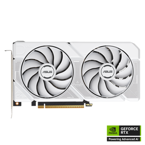 ASUS Dual GeForce RTX 5060 White OC Edition 8GB Graphics Card | 8GB GDDR7 · 128-bit · 28 Gbps | PCIe 5.0 · 3840 CUDA Cores · 2565 MHz OC Mode | HDMI 2.1b · 3× DisplayPort 2.1b | White