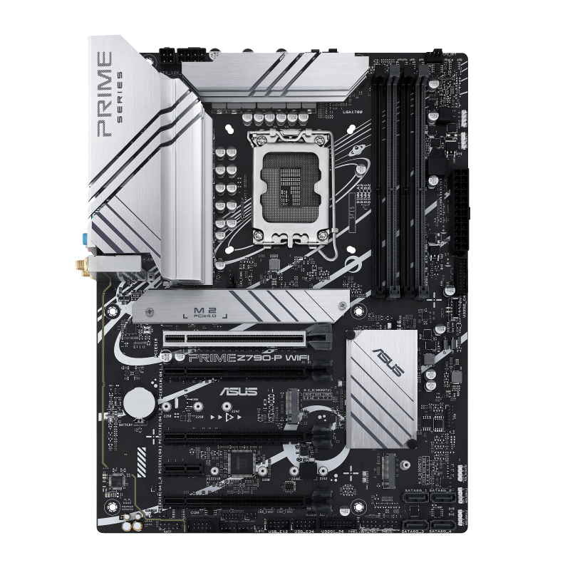 ASUS PRIME Z790-P WIFI Motherboard | Intel Z790 · LGA1700 · ATX | DDR5 7200+ MHz · 4 DIMM · 192GB | PCIe 5.0 · 3x M.2 · 