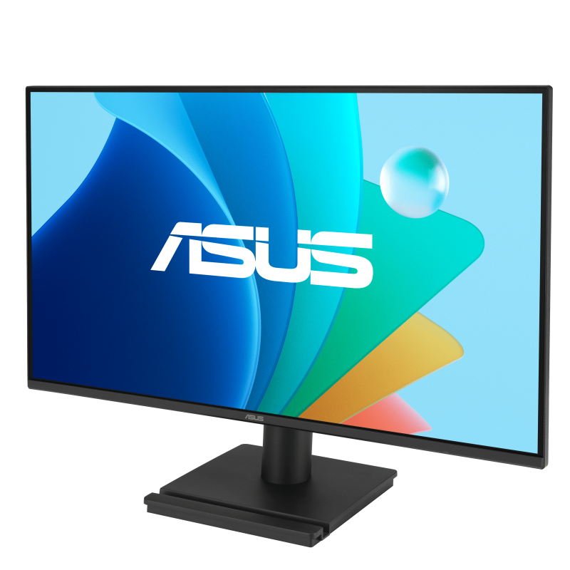 ASUS VA249HG monitor, angled front three-quarter view showing the frameless panel