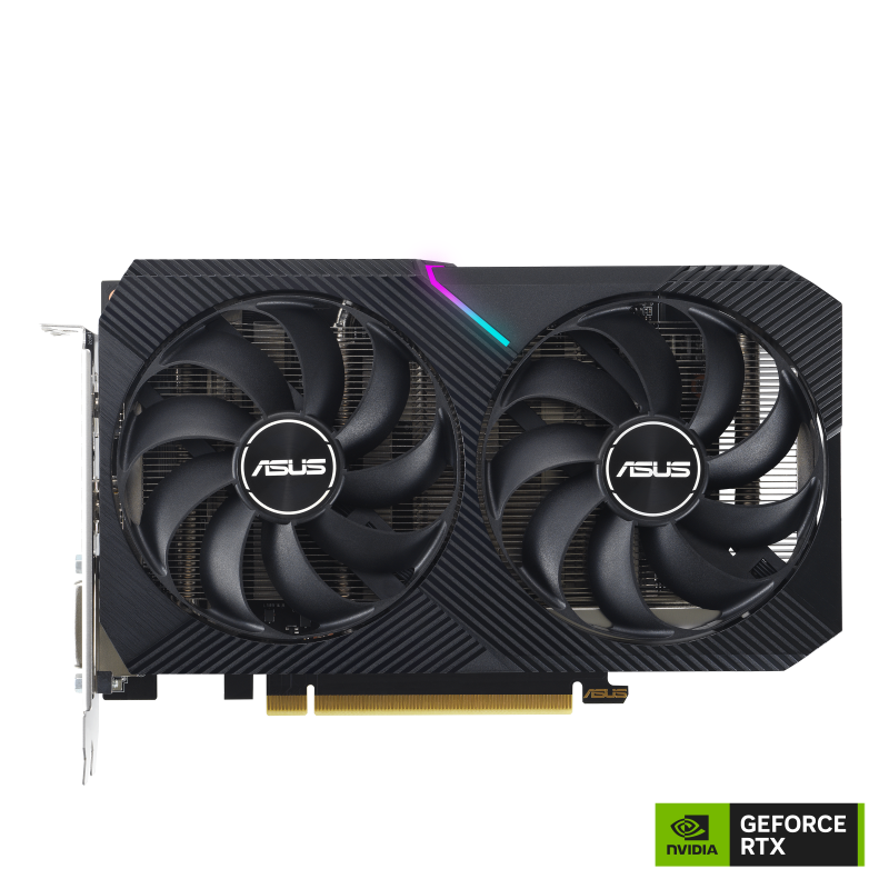 ASUS Dual GeForce RTX 3050 V2 OC Edition 8GB GDDR6 Graphics Card | 2560 CUDA Cores · 1852 MHz OC Boost | 8GB GDDR6 · 14 