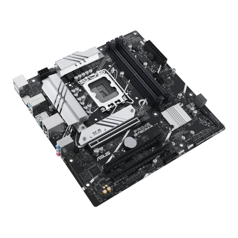 ASUS PRIME B760M-A-CSM Motherboard | Intel B760 · LGA 1700 | 4 x DDR5 up to 128GB · 7200 MT/s (OC) | 2 x PCIe 4.0 M.2 · 