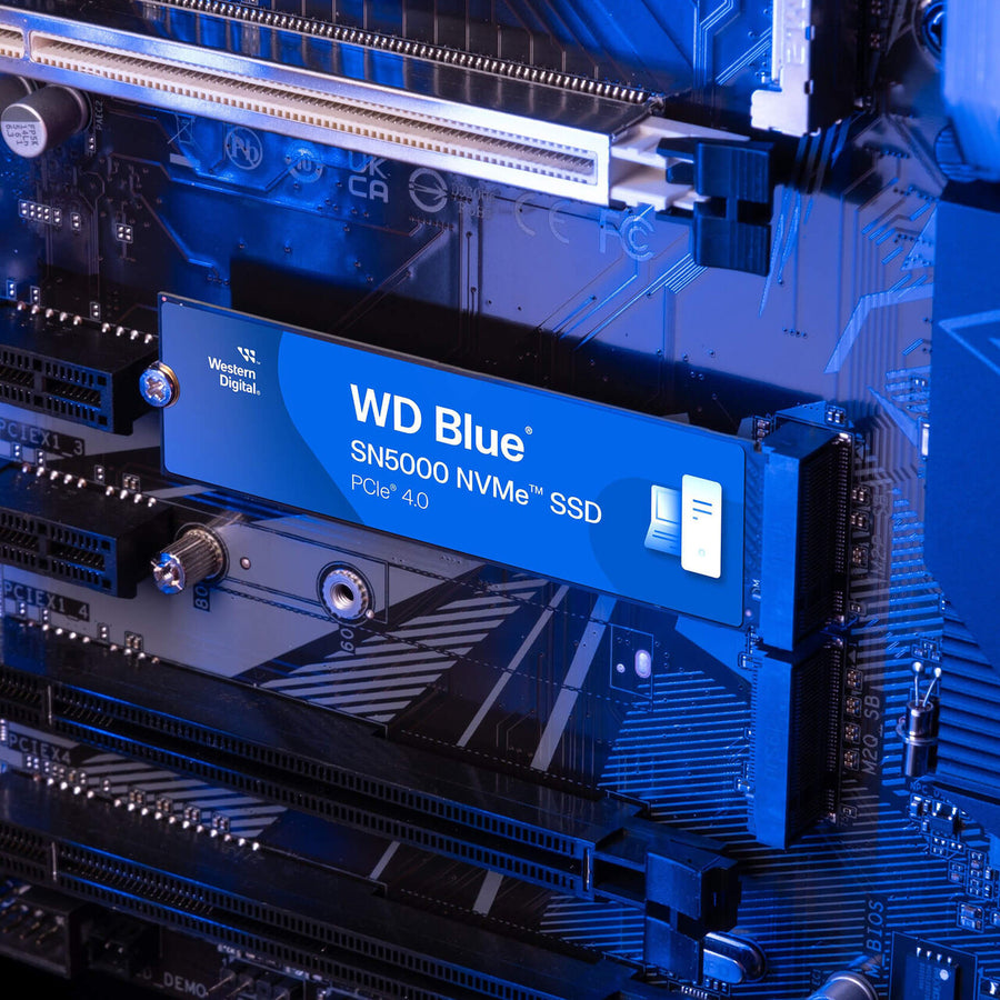 Western Digital WD Blue SN5000 WDS200T4B0E NVMe SSD | 2TB · PCIe Gen4 x4 | M.2 2280 | Up to 5150MB/s Read · 900TBW | Blu