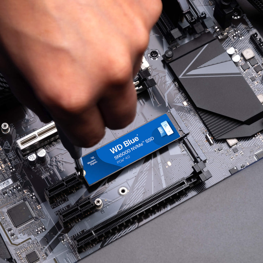 Western Digital WD Blue SN5000 500GB NVMe SSD | M.2 2280 PCIe Gen4 x4 | Up to 5,000MB/s Read · 4,000MB/s Write | 460K/77