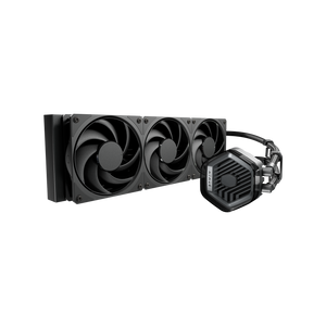 Cooler Master MasterLiquid 360 Atmos Stealth 360mm AIO Liquid CPU Cooler | 3× Mobius 120mm · 0-2400 RPM · 75.2 CFM | Pump 3400 RPM · ARGB Gen 2 | LGA1851/1700 · AM5/AM4 | 5-Year Warranty | Black