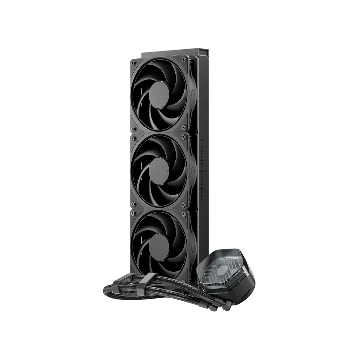Cooler Master MasterLiquid 360 Atmos Stealth 360mm AIO Liquid CPU Cooler | 3× Mobius 120mm · 0-2400 RPM · 75.2 CFM | Pump 3400 RPM · ARGB Gen 2 | LGA1851/1700 · AM5/AM4 | 5-Year Warranty | Black