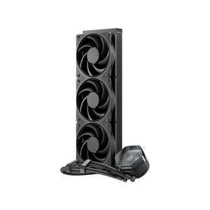 Cooler Master MasterLiquid 360 Atmos Stealth 360mm AIO Liquid CPU Cooler | 3× Mobius 120mm · 0-2400 RPM · 75.2 CFM | Pump 3400 RPM · ARGB Gen 2 | LGA1851/1700 · AM5/AM4 | 5-Year Warranty | Black
