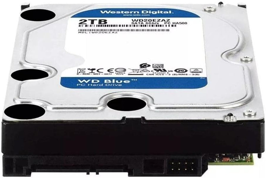 Western Digital WD Blue WD20EARZ Desktop Hard Drive | 2TB · SATA 6Gb/s | 3.5-inch · 5400 RPM · 64MB Cache · CMR | Up to 