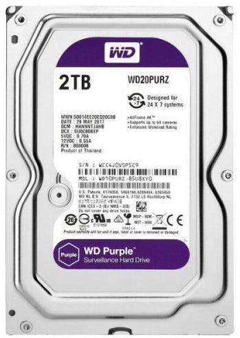 Western Digital WD Purple WD23PURZ Surveillance Hard Drive | 2TB · SATA 6Gb/s | 3.5-inch · 64MB Cache · CMR | 180TB/yr W