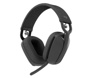 Logitech Zone Vibe 100 Wireless Headset | Bluetooth 5.2 · 30 m Range | 40 mm Drivers · 20 Hz–20 kHz | Up to 20 h Listening · 18 h Talk | Dual Omni MEMS Beamforming Mics | 185 g | Graphite